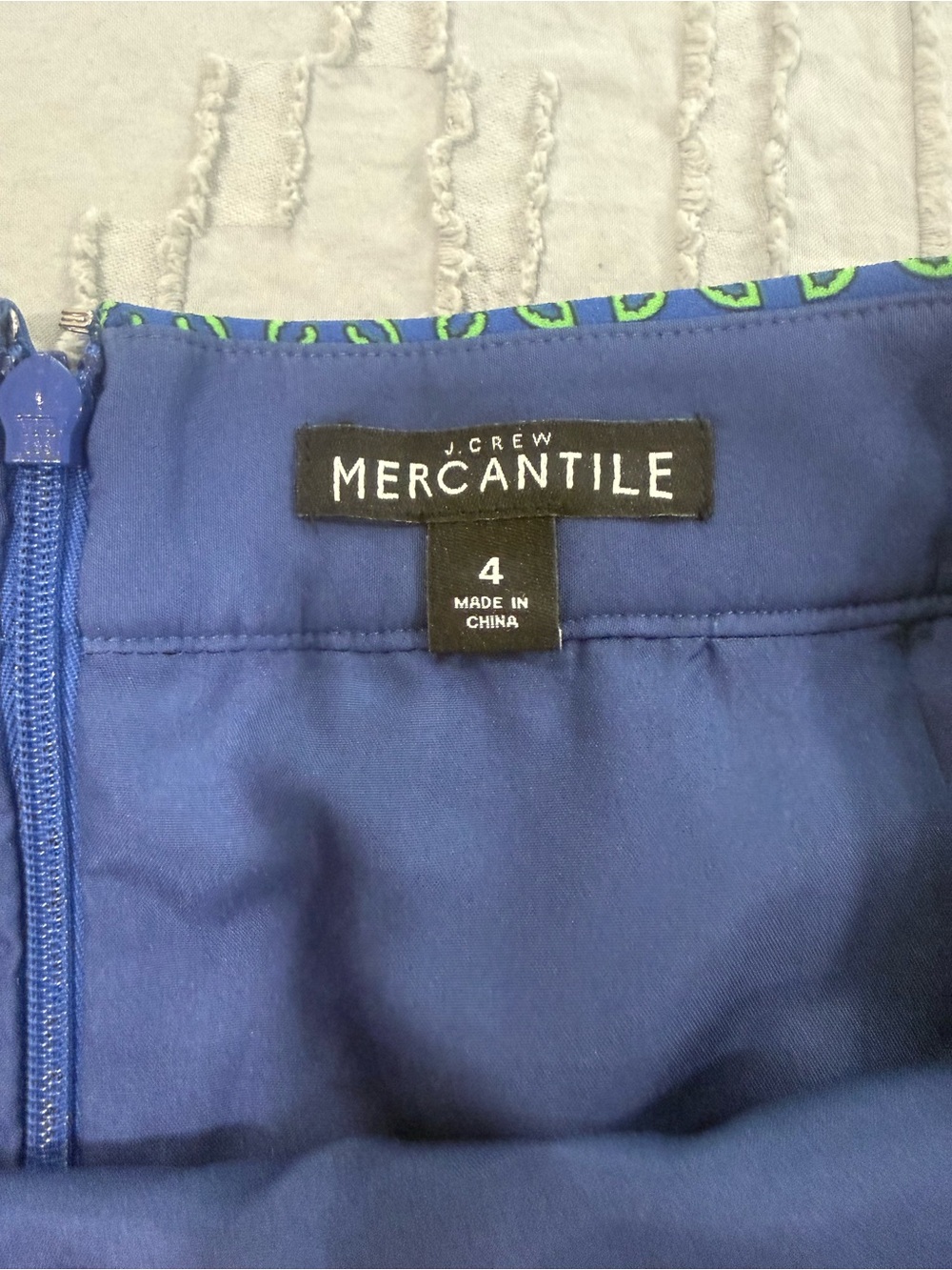 J. Crew Blue Bengal Print Circle Skirt - Picture 4 of 12